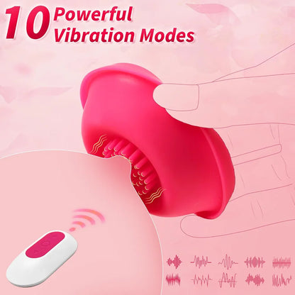 Rose-Shaped Silicone Nipple Suction Vibrator with Multi-Speed Stimulation