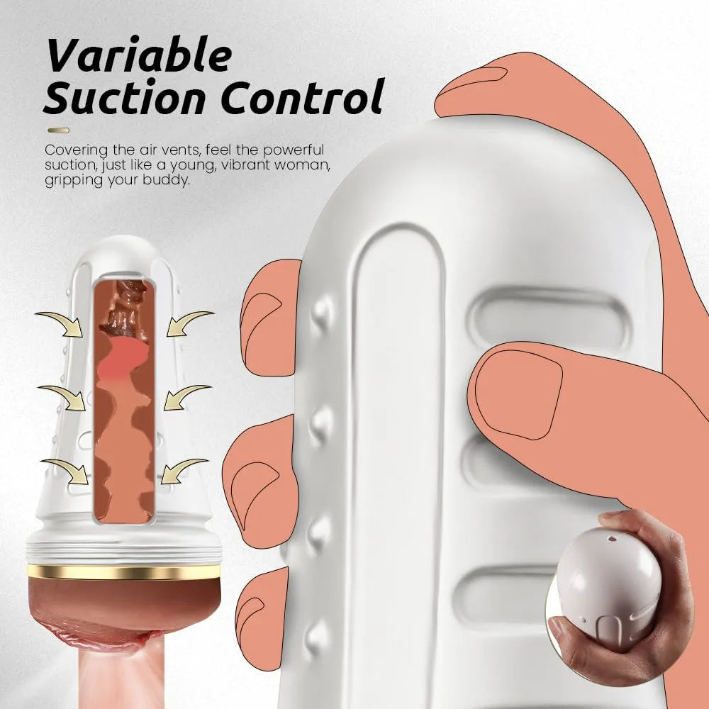 Realistic 7.5-Inch Textured Pocket Vagina Masturbator for Men