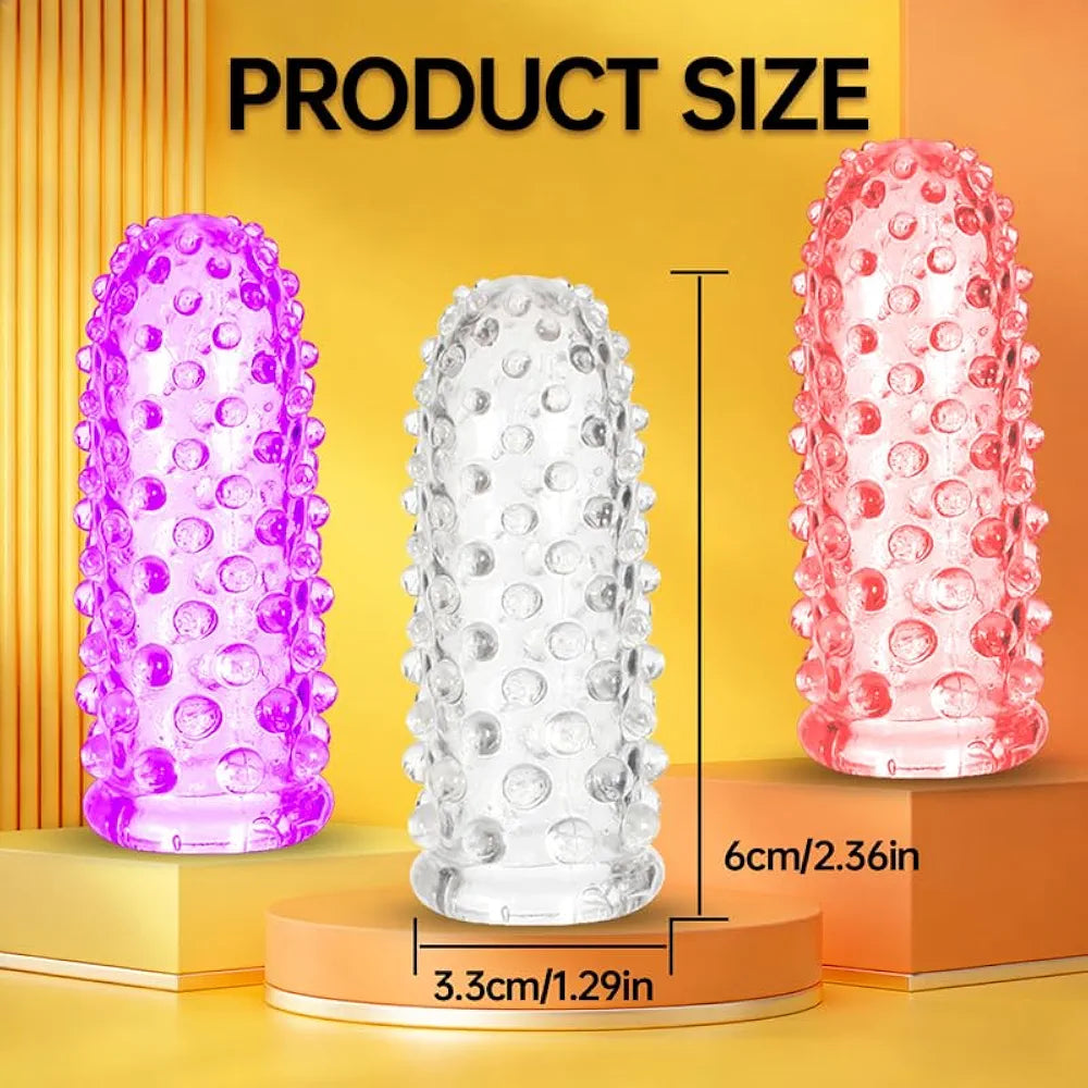 Silicone Finger Sleeve Clitoral and G-Spot Stimulator for Couples