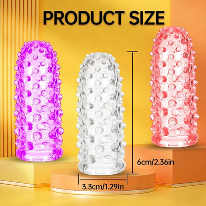 Silicone Finger Sleeve Clitoral and G-Spot Stimulator for Couples