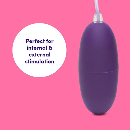 Lovehoney Wickedly Powerful 2.5-Inch Multispeed Vibrating Egg with 31-Inch Wired Remote - Purple