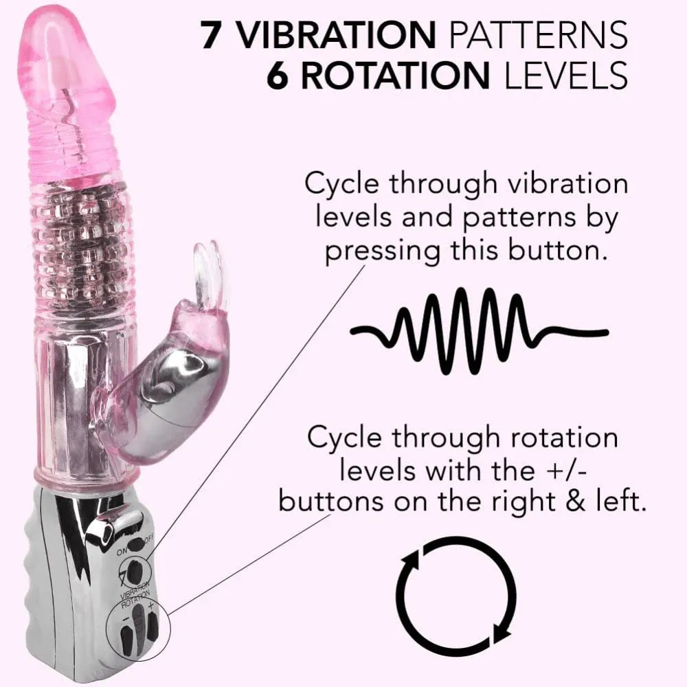 Premium Dual-Motor Rotating Rabbit Vibrator with Bead Stimulation and G-Spot Massager