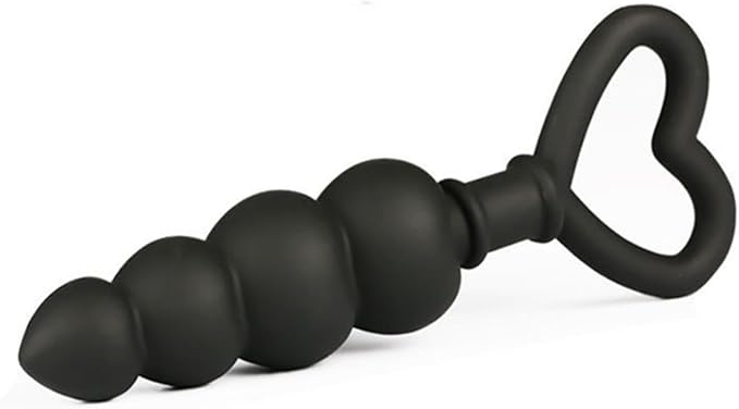 Silicone Graduated Anal Beads with Pull Ring - 10-Ball Beginner to Advanced Anal Training Toy