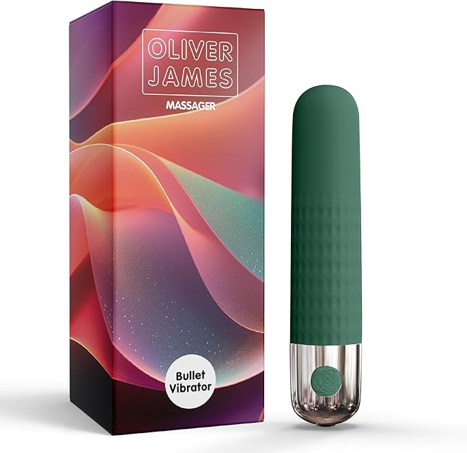 Oliver James Mini Bullet Vibrator - 10-Mode Waterproof Silicone Pocket Massager for Women