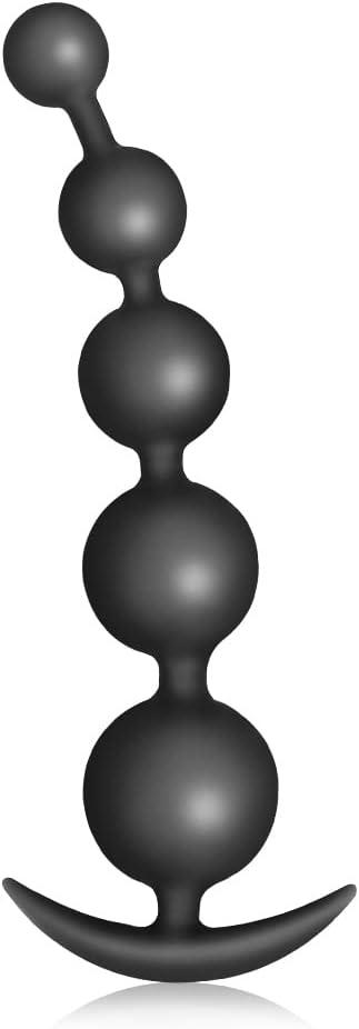 Flexible Silicone Anal Bead Chain - Graduated Size Prostate Massager and Anal Trainer