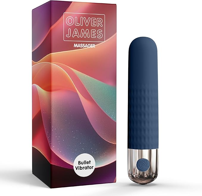 Oliver James Mini Bullet Vibrator - 10-Mode Waterproof Silicone Pocket Massager for Women