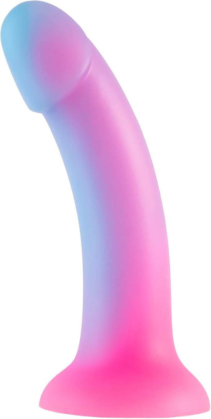 8-Inch Realistic Liquid Silicone Dildo with Suction Cup and Gradient Finish