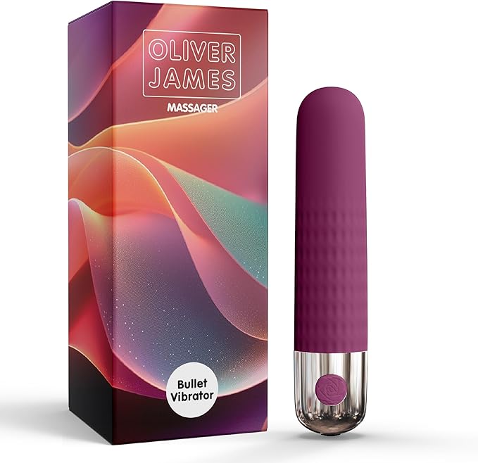 Oliver James Mini Bullet Vibrator - 10-Mode Waterproof Silicone Pocket Massager for Women