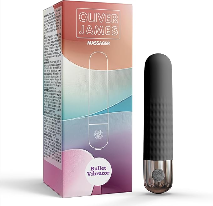 Oliver James Mini Bullet Vibrator - 10-Mode Waterproof Silicone Pocket Massager for Women