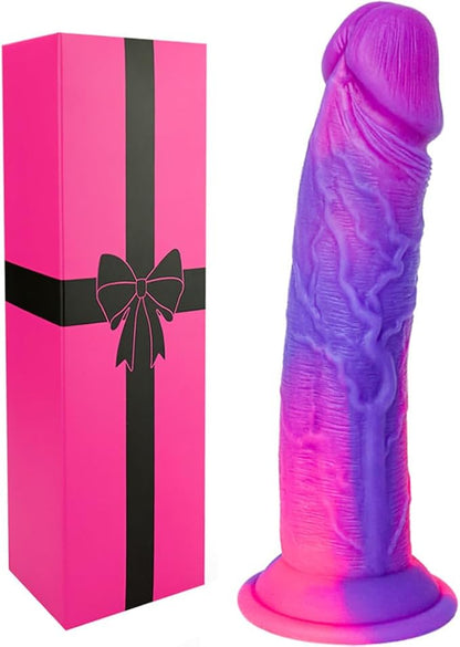 12-Inch Realistic Soft Silicone Extra-Long Thick Dildo with Strong Suction Cup for Hands-Free Play