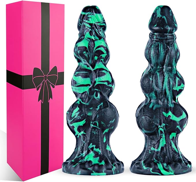 10-Inch Realistic Silicone Fantasy Dragon Dildo with Suction Cup and Triple Knots
