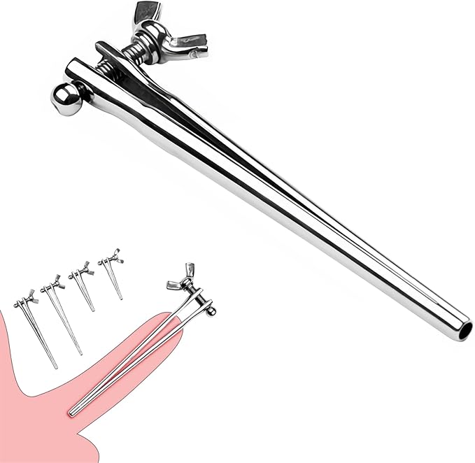 Adjustable Stainless Steel Hollow Urethral Sound Dilator for Male BDSM and Prostate Massage