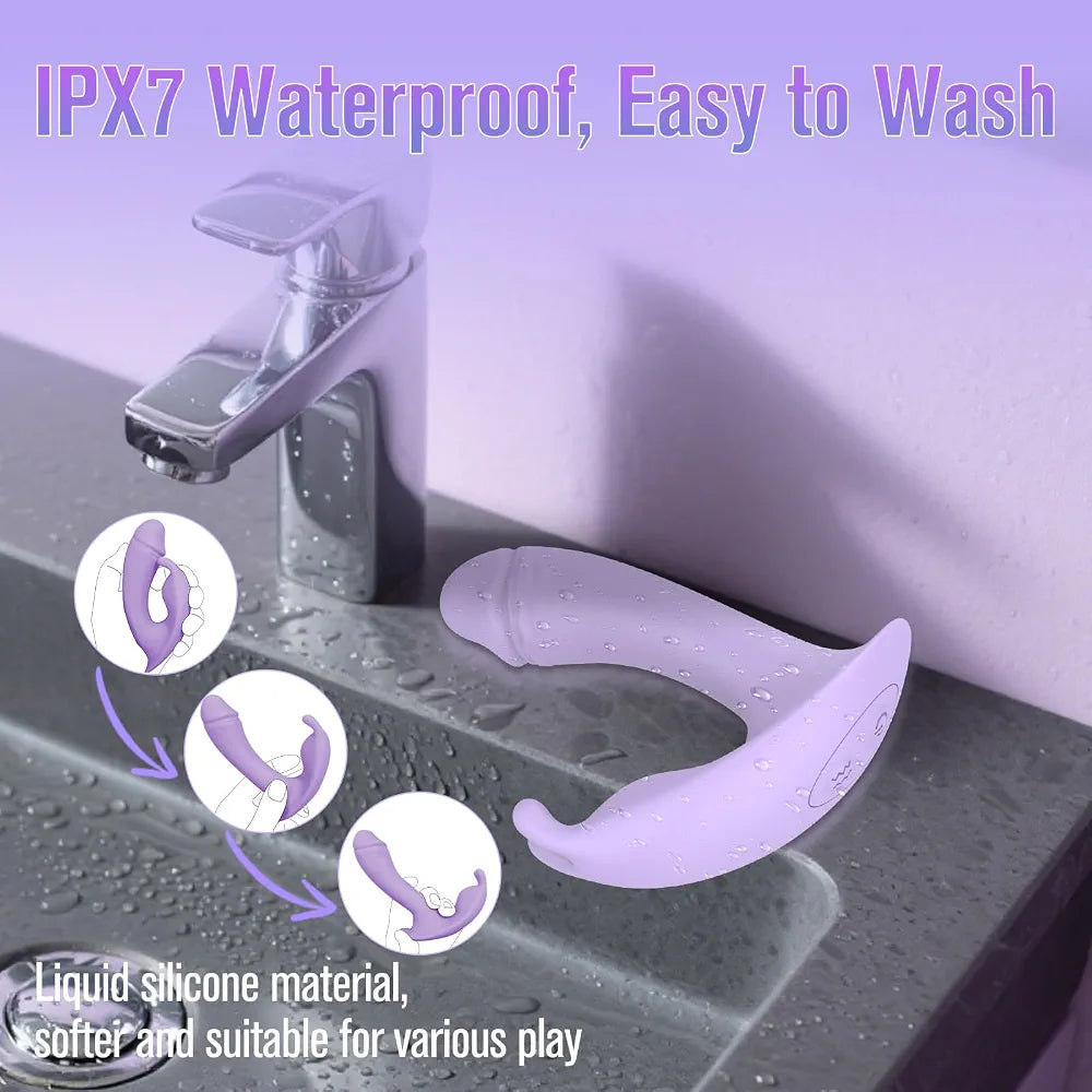 Discreet App-Controlled Wearable G-Spot & Clitoral Vibrator for Couples