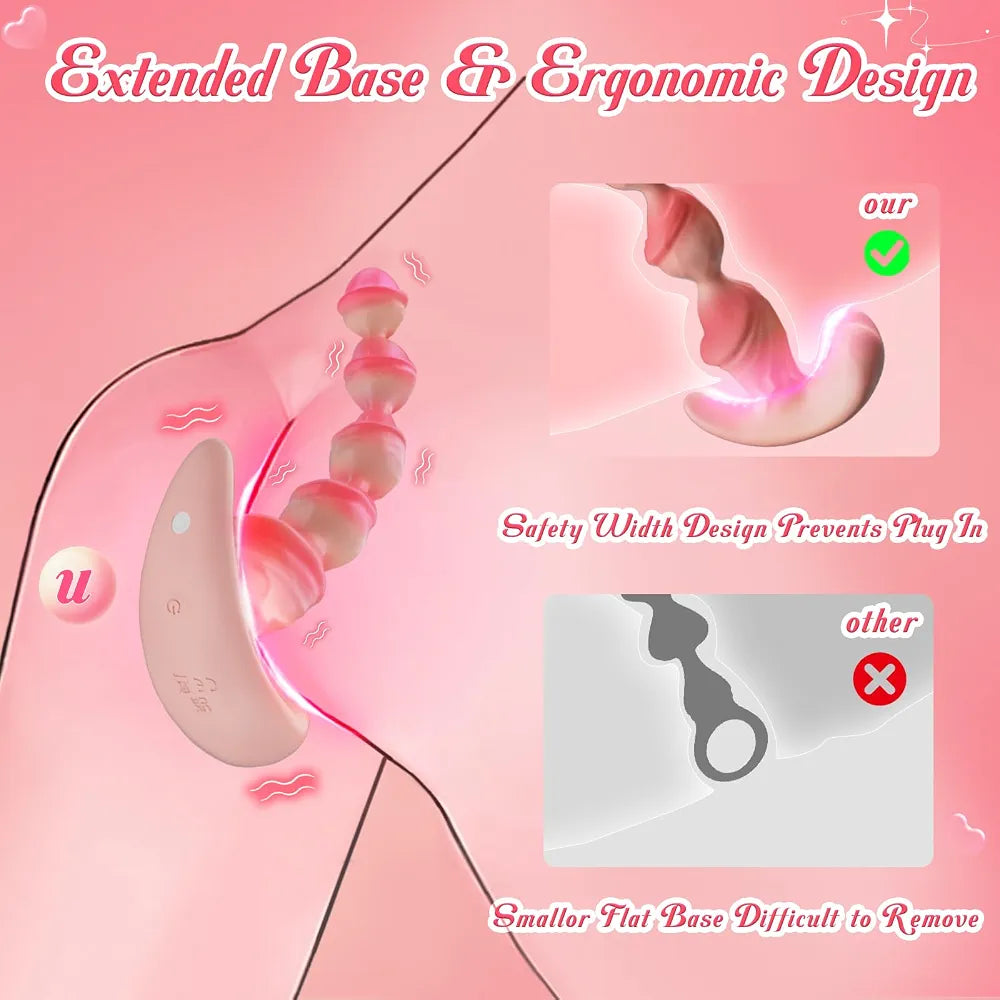 Premium App-Controlled Silicone Anal Vibrator with Triple Motors and 9 Vibration Modes