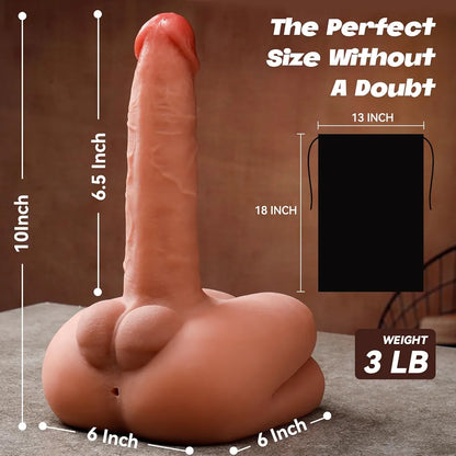 Realistic Hands-Free Thrusting & Vibrating Dildo Machine with 7 Modes for Dual G-Spot and Anal Stimulation