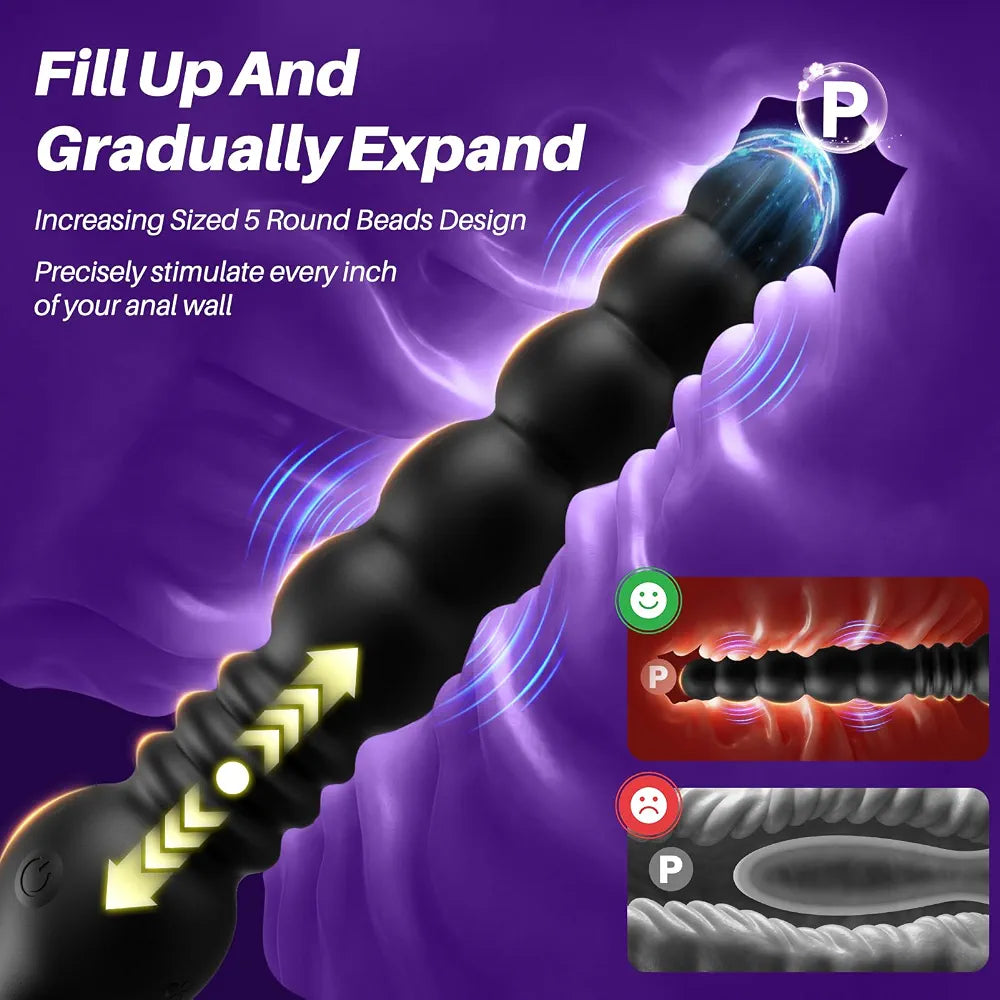 Advanced App-Controlled Prostate Massager with 9 Thrusting Vibration Modes
