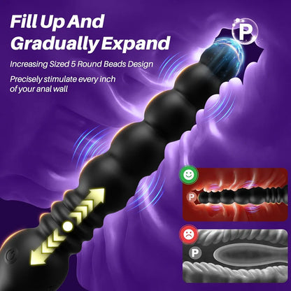 Advanced App-Controlled Prostate Massager with 9 Thrusting Vibration Modes