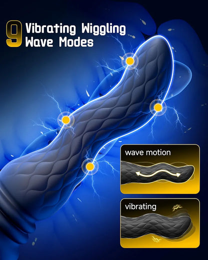 Beisar 3-in-1 Remote Controlled Prostate and P-Spot Massager with 9 Vibration Modes