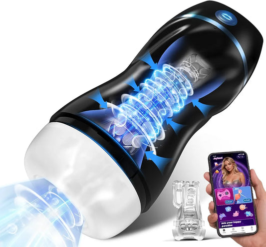 EINSEO AI-Powered Suction Masturbator with 7 Vibration Modes - Realistic Pocket Pussy Adult Toy