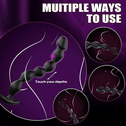 Premium Silicone Anal Bead Trainer and Prostate Massager Set for Couples