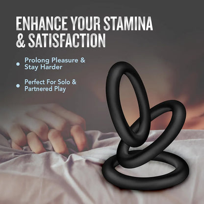 Blush Puria Platinum Silicone Performance Cock Ring - 1.25" Stretchy Stamina Enhancer