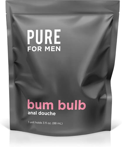 Pure for Men Bum Bulb: 3 oz Reusable Anal Douche and Enema Kit with Detachable Tip