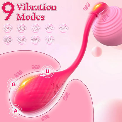 9-Mode Couples Vibrating Dildo for Clitoral, G-Spot, and Anal Stimulation