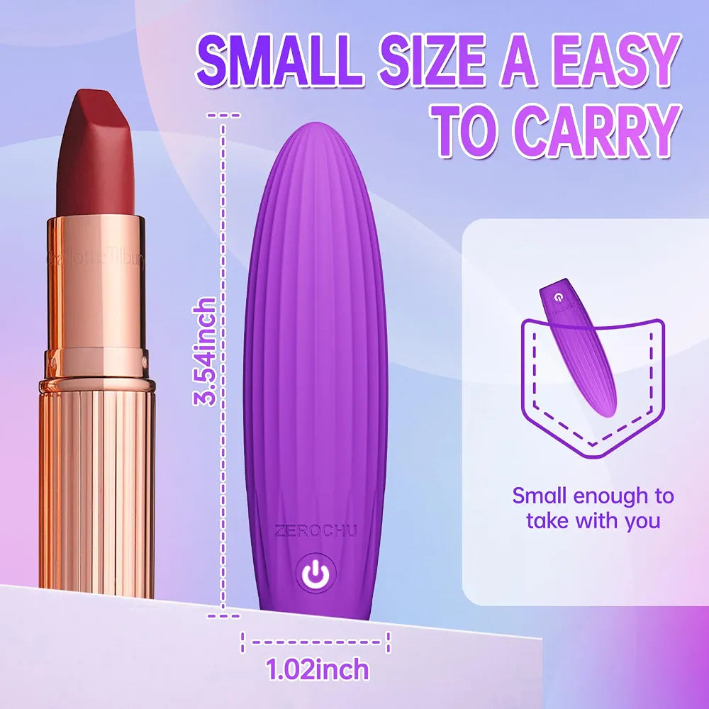 Premium Rechargeable Bullet Vibrator - Waterproof Silicone App-Controlled Clitoral & G-Spot Stimulator with 10 Vibration Modes