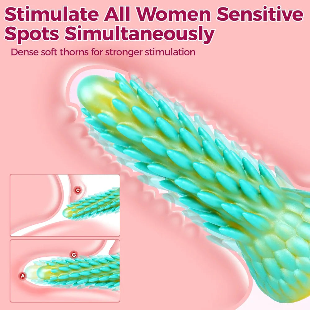 7.7-Inch Realistic Dragon Fantasy Dildo with Suction Cup - Silicone Anal Sex Toy for Men and Women