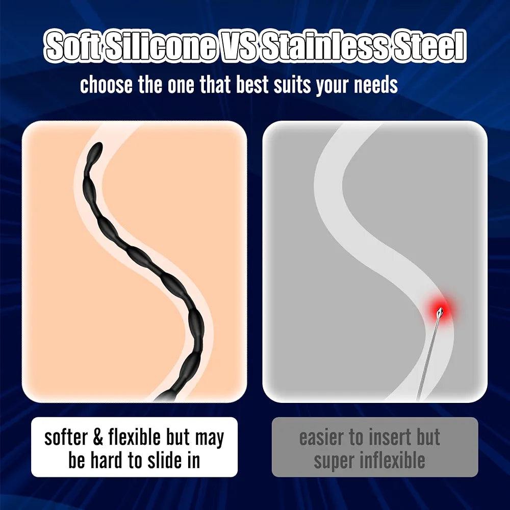 10.6-Inch Vibrating Urethral Sound and Penis Stimulator Plug for Men