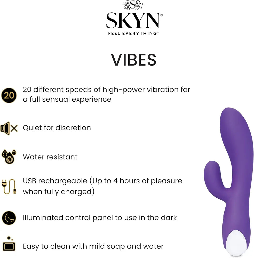 SKYN Vibes Rechargeable 20-Speed Premium Personal Massager