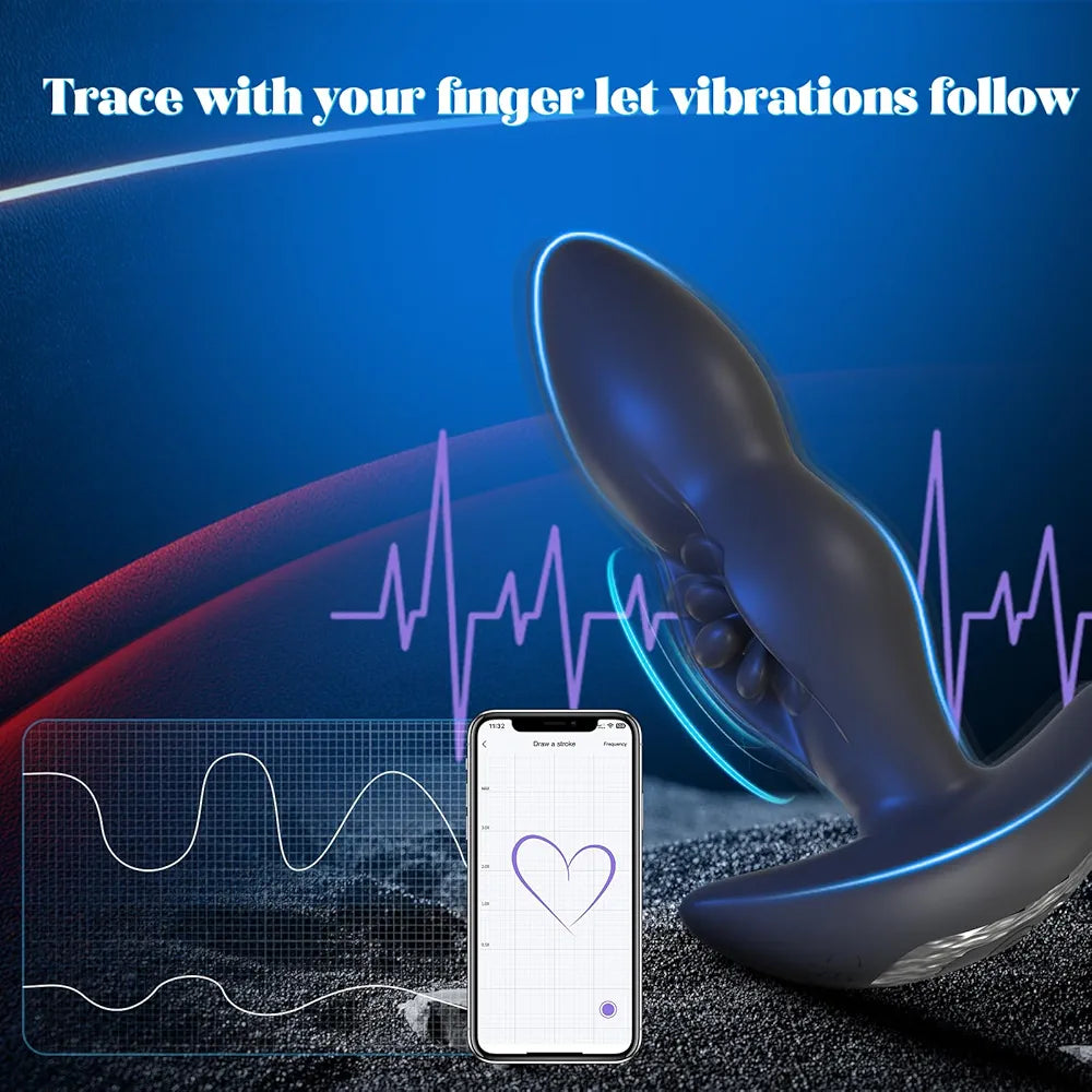 App-Controlled High-Frequency Vibrating Prostate Massager and Anal Plug for Men