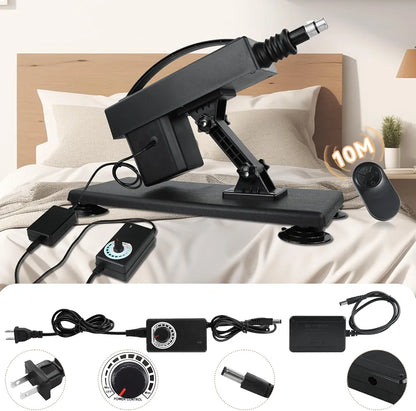 Automatic Thrusting Sex Machine for Couples with 3 XLR Attachments and Remote Control