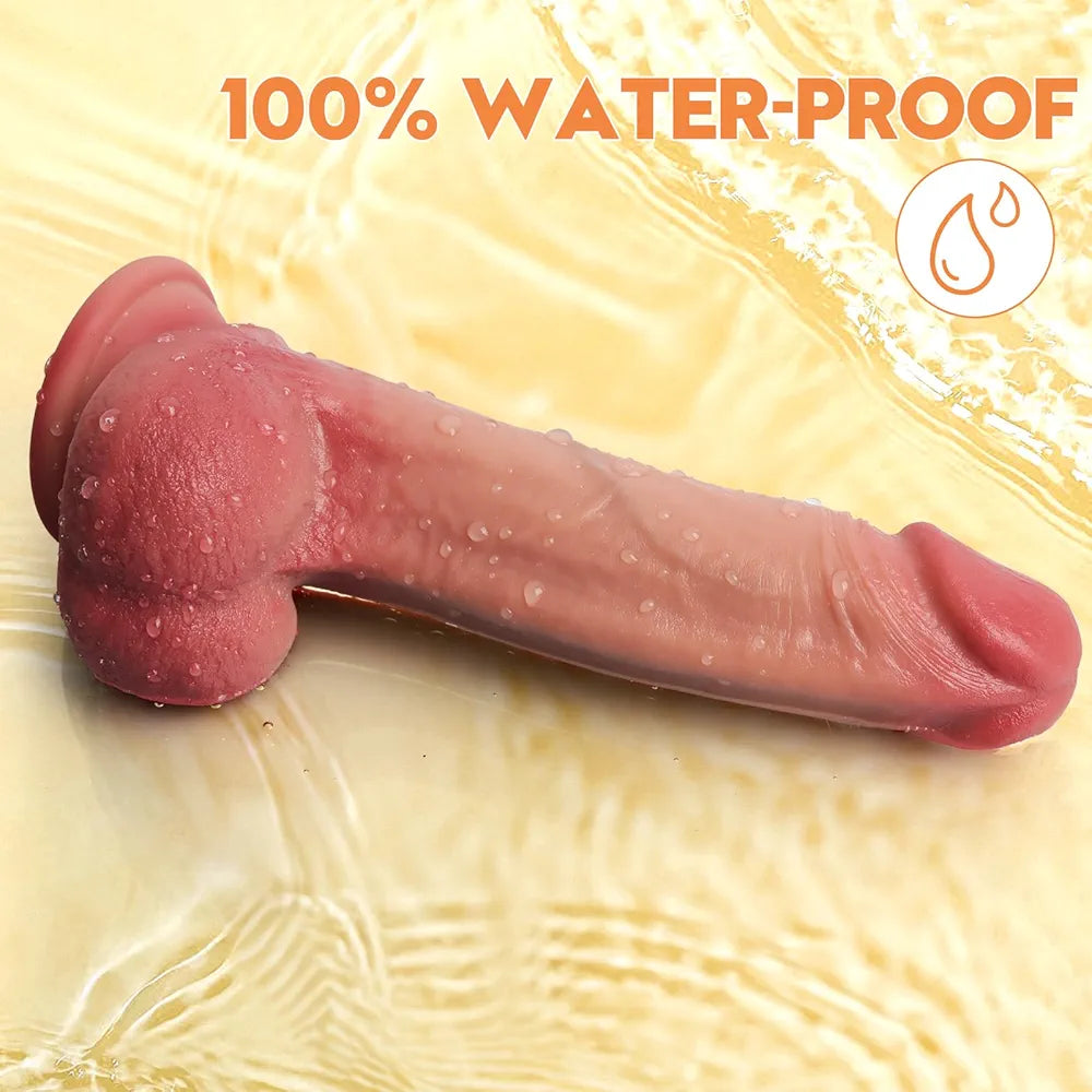 6-Inch Realistic Liquid Silicone Dildo with Suction Cup and Lifelike Texture