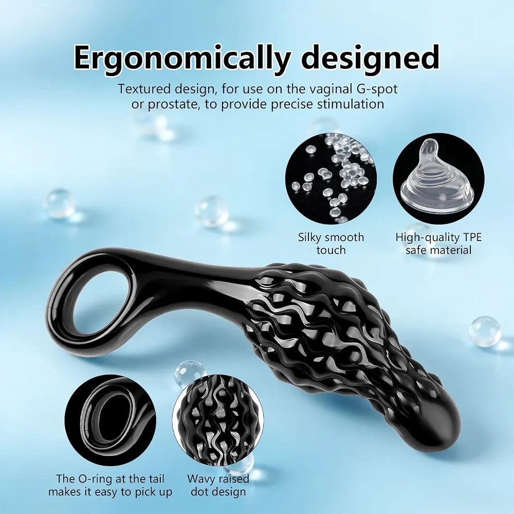 Silicone Anal Training Plug with O-Ring Base for Beginners and Advanced Users