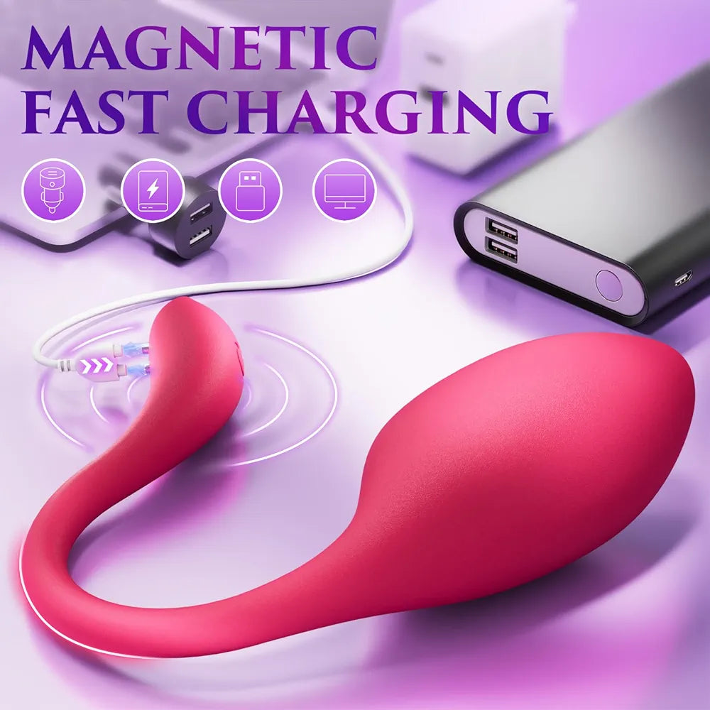 Rechargeable App-Controlled Wearable Vibrating Panty Dildo with 9 Modes for Couples
