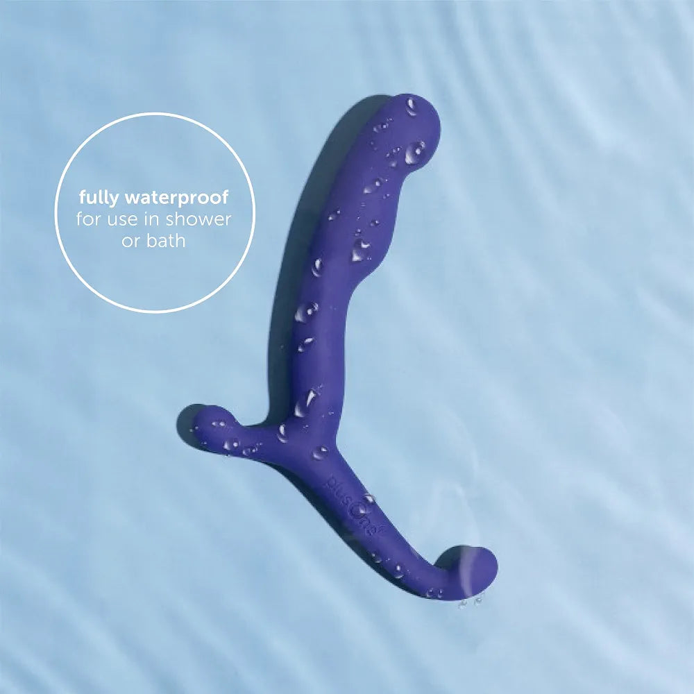 plusOne 4-Inch Ergonomic Silicone Prostate Massager with External Control Arm