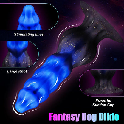 7-Inch Silicone Fantasy Dragon Knot Dildo with Suction Cup for Prostate and G-Spot Massage