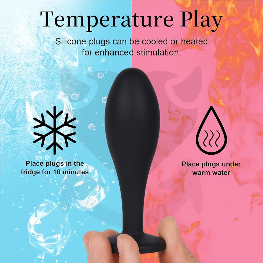 3-Piece Jeweled Anal Training Plug Kit for Beginners and Couples