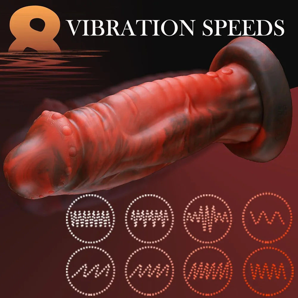 Realistic 8.7-Inch Vibrating Dildo with 8 Modes and Suction Cup Base