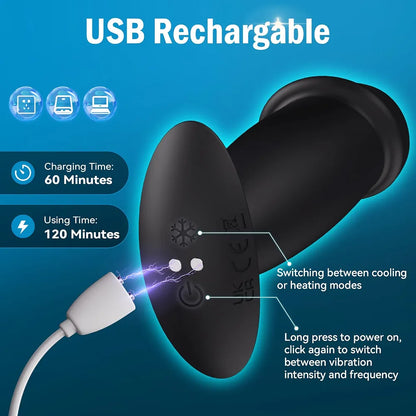 Advanced Thermal Prostate Massager with 12 Vibration Modes for Anal Stimulation