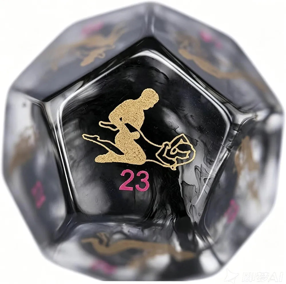 Romantic 12-Sided Adult Dice Game for Couples with 60 Intimate Action Prompts