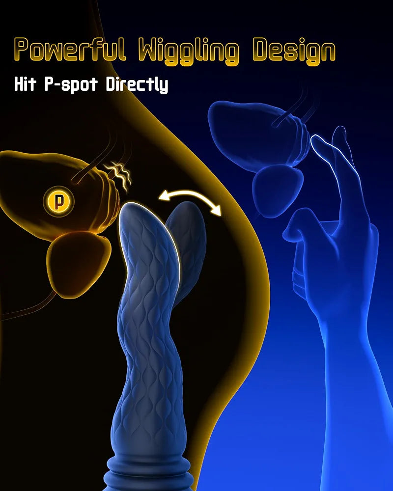 Beisar 3-in-1 Remote Controlled Prostate and P-Spot Massager with 9 Vibration Modes