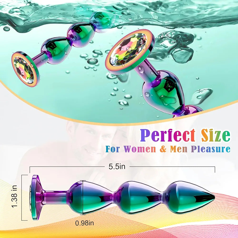 Premium Stainless Steel Graduated Anal Bead Set - 3-Piece Luxury Anal Training Kit