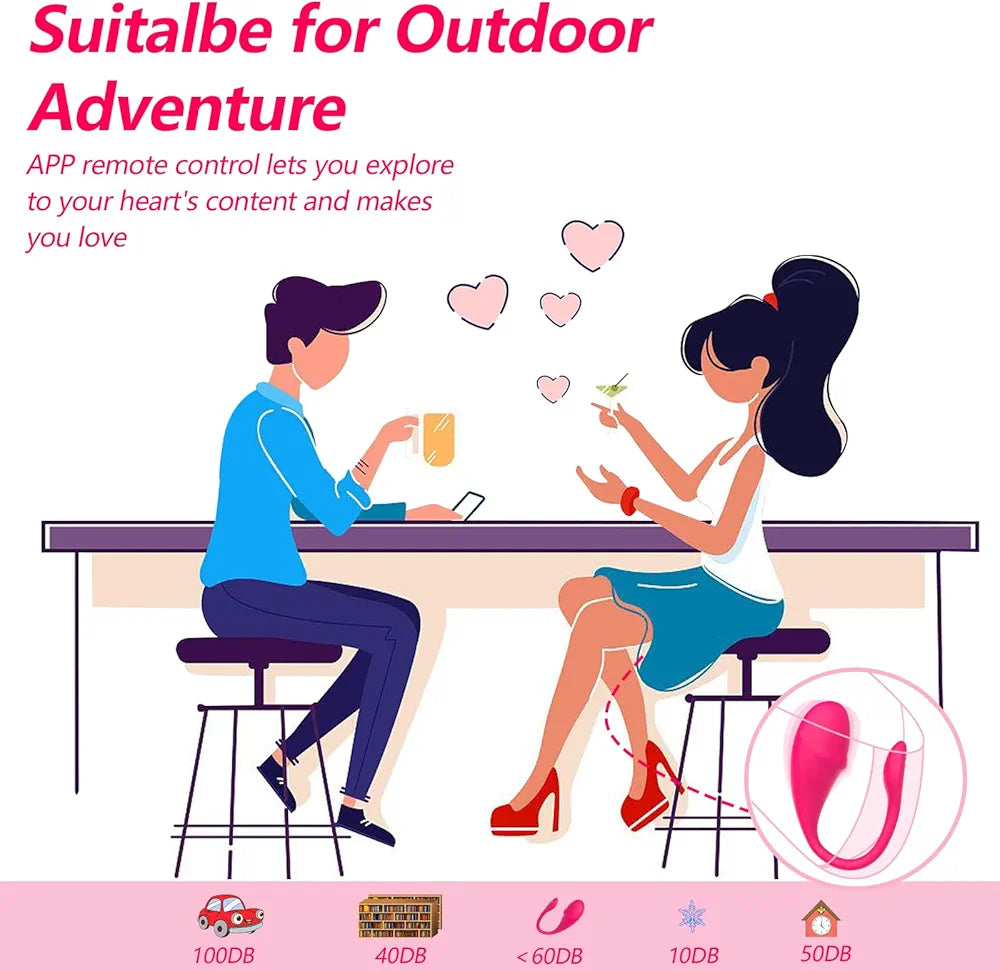 Discreet App-Controlled Wearable Panty Vibrator for Women