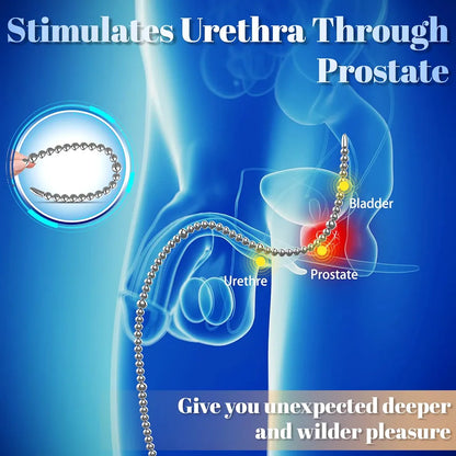 Stainless Steel Urethral Sounding Rod and Prostate Stimulator for Men