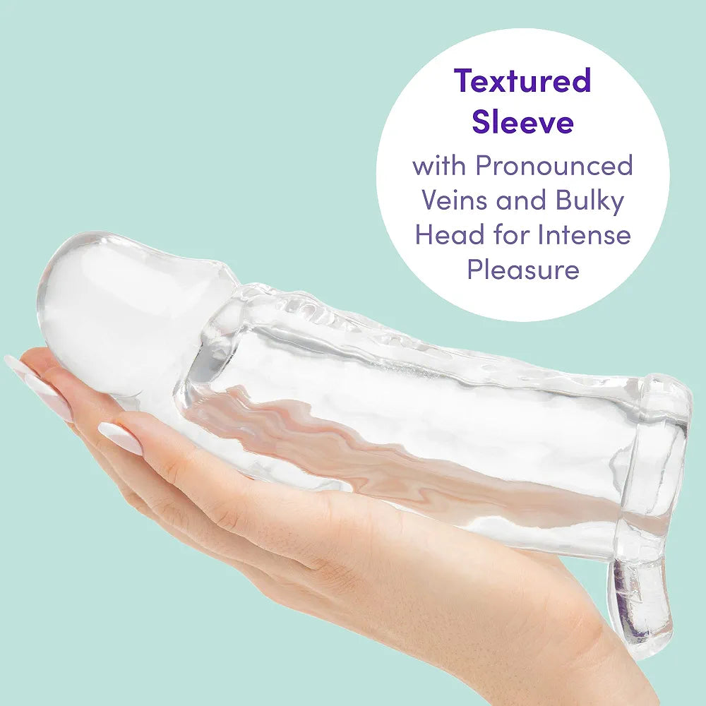 Lovehoney Mega Thick 2-Inch Penis Extender Sleeve with Ball Loop and Realistic Texture