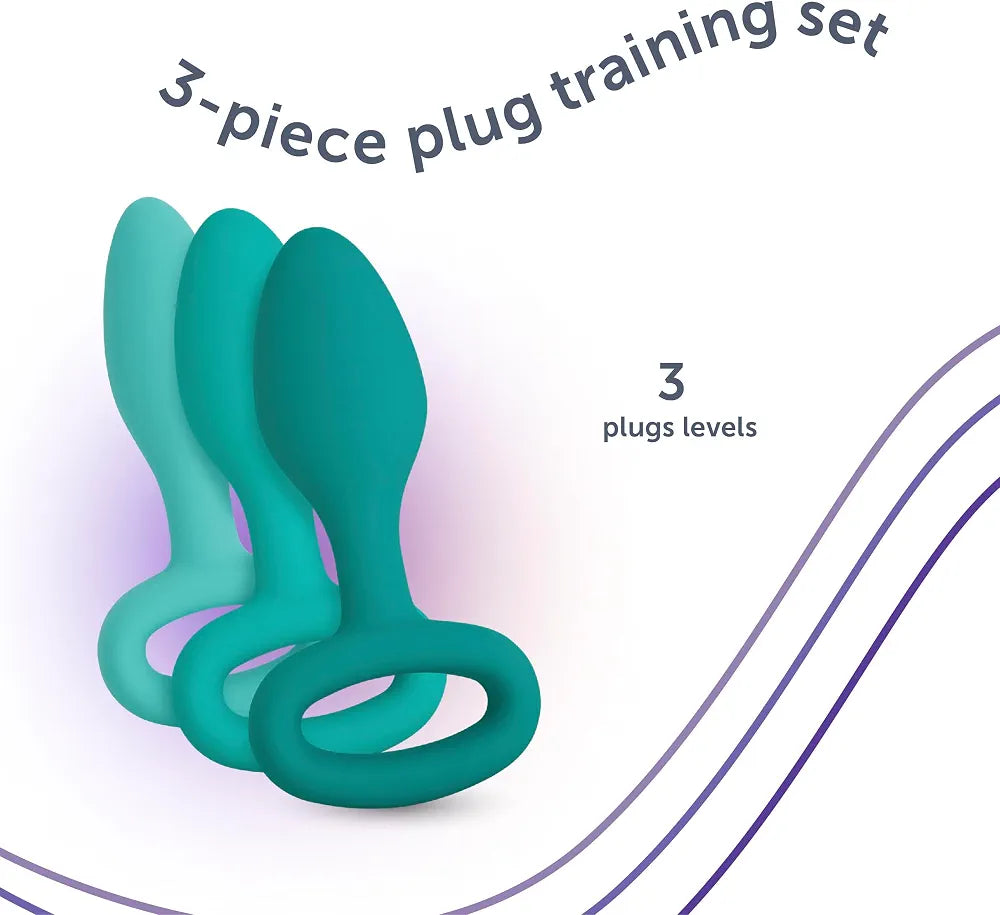 plusOne Beginner Silicone Butt Plug Training Kit - 3-Piece Graduated Set