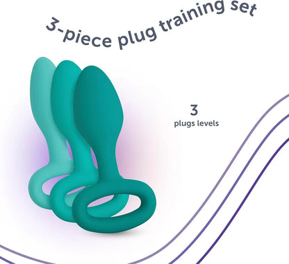 plusOne Beginner Silicone Butt Plug Training Kit - 3-Piece Graduated Set