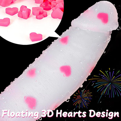 8-Inch Monster Fantasy Dildo - Pink Clear Liquid Silicone Suction Cup Strap-On for G-Spot and Anal Play